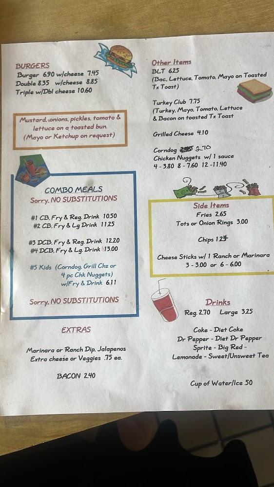 B Town Burgers Menu image 1